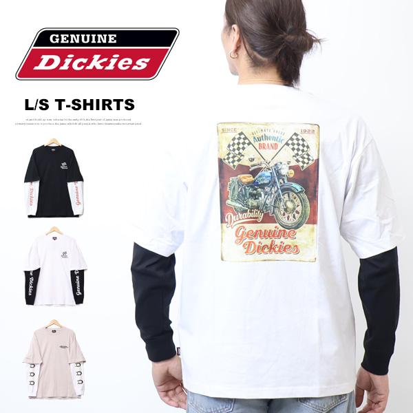 GENUINE Dickies ジェニュイン ディッキーズ フェイクレイヤード 長袖Tシャツ ロンT...