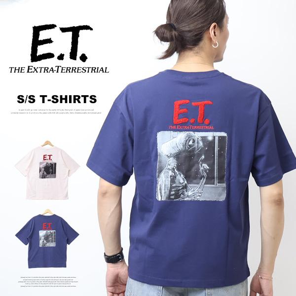 E.T. イーティー ET プリント 刺繍 半袖Tシャツ 半T メンズ 6515039