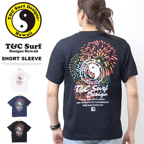 T&amp;C Surf Designs タウン＆カントリー プリント 半袖Tシャツ 花火 タウカン メンズ...