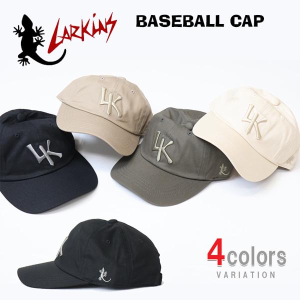 LARKINS ラーキンス トナルロゴ刺繍 ベースボールキャップ 帽子 メンズ レディース ユニセッ...