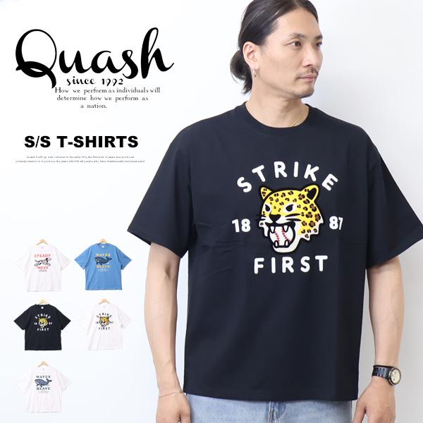 Quash クアッシュ アニマルフロッキープリント 半袖Tシャツ 半T メンズ Q26-363-21...