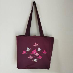 ハンドメイド◇着物・帯リメイクトートバッグ レッド : Crea(クリエ