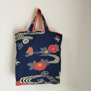 ハンドメイド◇着物・帯リメイクトートバッグ レッド : Crea(クリエ