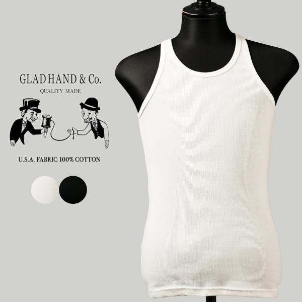 グラッドハンド タンクトップ 2枚SET パックTシャツ 無地 USAコットン メンズ GLAD H...