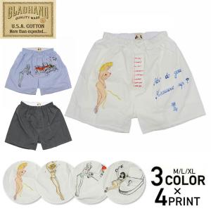 グラッドハンド ボクサー ショーツ トランクス "プリント" メンズ 日本製 USAコットン 米綿 GLADHAND U.S.A. COTTON STANDARD BOXER SHORTS "PRINT"｜rezar