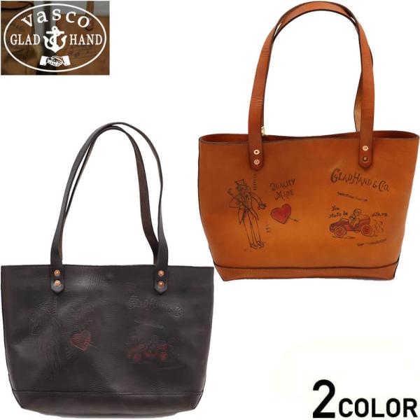 グラッドハンド ヴァスコ レザー トートバッグ バスコ メンズ GLADHAND x VASCO L...