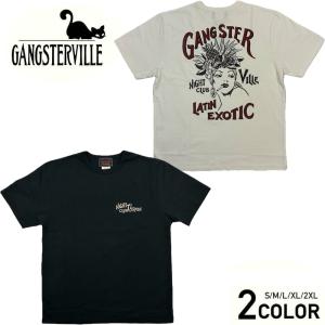 ギャングスタービル ヘビーウェイト バインダーネック Tシャツ 半袖 メンズ GANGSTERVILLE CARMEN - HEAVY WEIGHT BINDER NECK S/S T-SHIRTS グラッドハンド｜REZAR