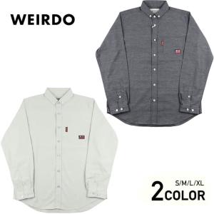 ウィアード スモールカラーボタンダウンシャツ 長袖 メンズ WEIRDO ...