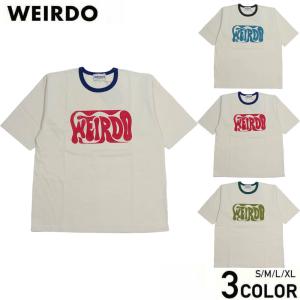 ウィアード ハーフスリーブ リンガー Tシャツ 五部袖 メンズ WEIRDO ...