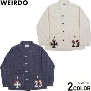 WEIRDO（ウィアード） WEIRDO WOOVER - COAT (IVORY) ワークコート