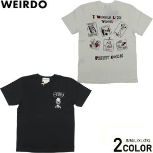 ウィアード Tシャツ 半袖 V ネック メンズ WEIRDO PRETTY COMIC - S/S V-NECK T-SHIRTS GLADHAND グラッドハンド GANGSTERVILLE ギャングスタービル｜rezar