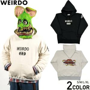 ウィアード ダブルフェイス 後付け プルオーバーパーカー スウェット フーディー メンズ WEIRDO EATER - DOUBLE FACE HOODIE GLADHAND グラッドハンド｜rezar