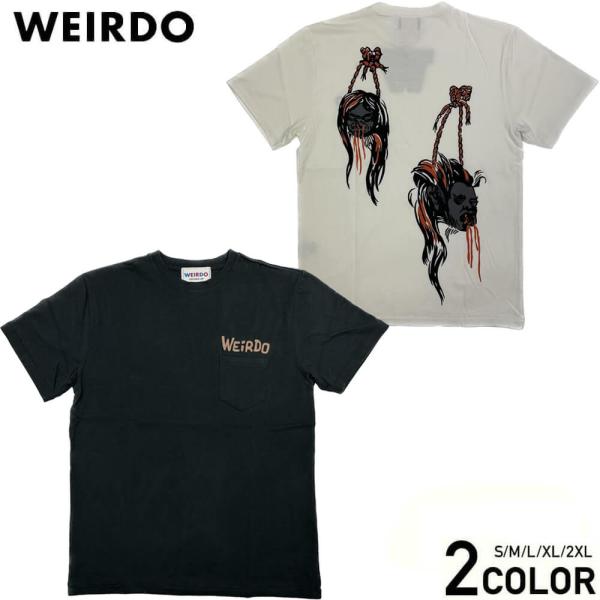 ウィアード Tシャツ 半袖 クルーネック ポケット メンズ WEIRDO VOODOO HEAD -...