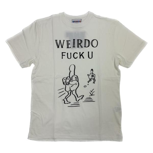 ウィアード Tシャツ 半袖 クルーネック メンズ WEIRDO FUCK U - S/S T-SHI...