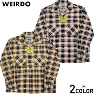WEIRDO（ウィアード） オープンカラーシャツ チェック 長袖 メンズ