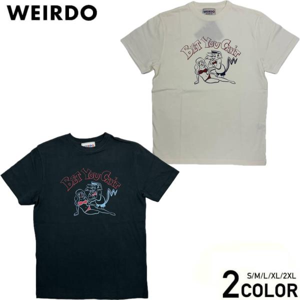ウィアード Tシャツ 半袖 クルーネック メンズ WEIRDO BEACH FINK - S/S T...