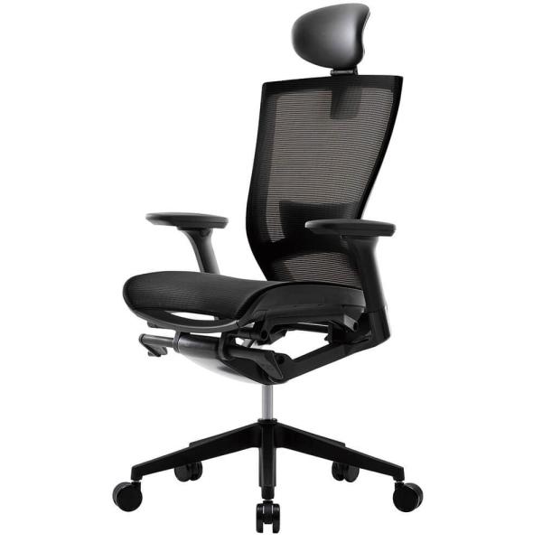 FURSYS　T50air オフィスチェア 可動肘 ヘッドレスト ランバー付き ブラック CHXRF...