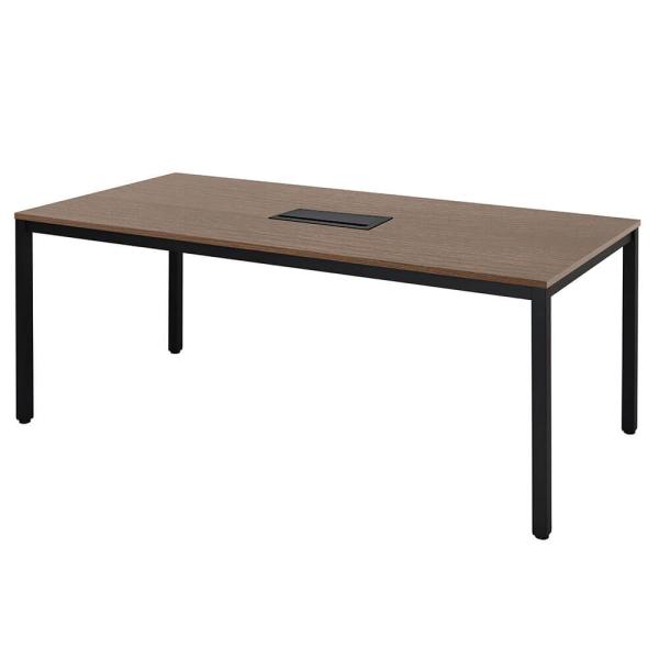 ミーティングテーブル2 W1800xD900 ウォルナット 配線ボックス付き　RFMT2-1890D...