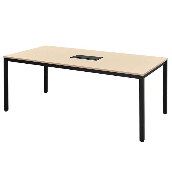 ミーティングテーブル2 W1800xD900 ナチュラル 配線ボックス付き　RFMT2-1890NA...