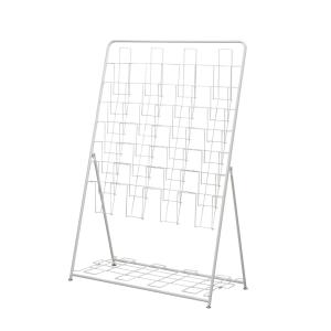 パンフレットスタンド 7段 4列  ホワイト RFPFS-QUWH　