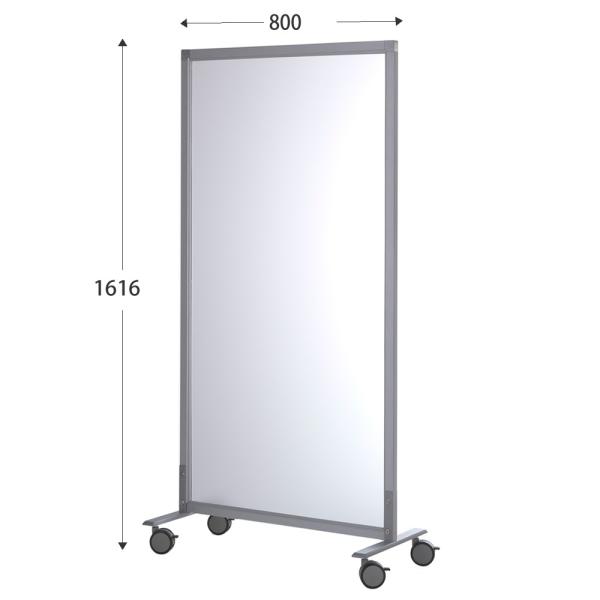 シンプルパーテーションスクリーンW800  キャスター仕様  フロスト  RFSCR-FRSCA ア...