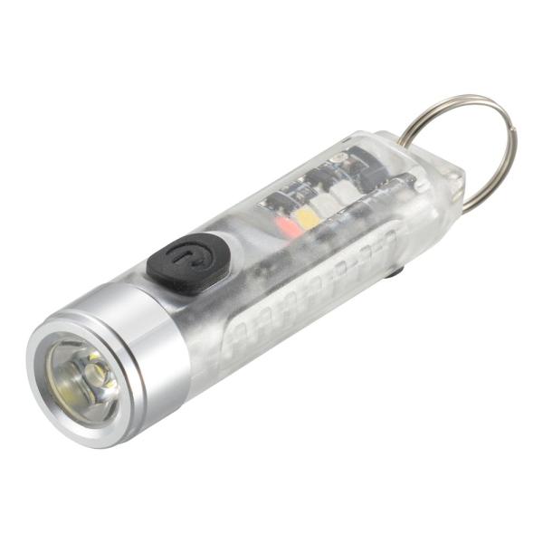 オーム電機  充電式キーライト（点灯モード11種類/保護等級 IPX4/USB充電式/キーリング付）...