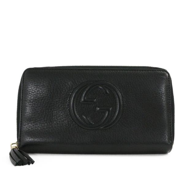 グッチ ソーホー・ラウンドファスナー長財布/308280/ブラック/GUCCI/RF1/b18112...