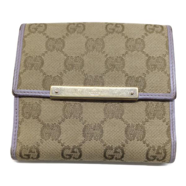 (年末セール) GUCCI グッチ GGロゴ キャンバス レザー 2つ折り財布 ウォレット/1126...