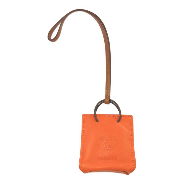 ラスト1点 HERMES エルメス サックオランジュ バッグチャーム バッグアクセサリー オレンジ ...