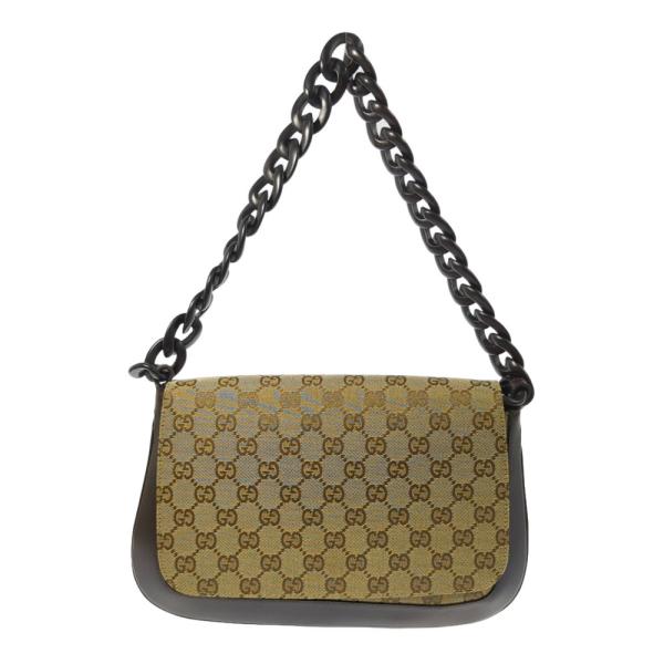 GUCCI グッチ GGキャンバス・プラチェーン ハンドバッグ ワンショルダーバッグ/001.382...