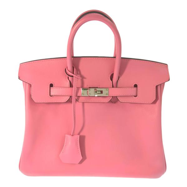 HERMES エルメス バーキン25 ヴォースイフト シルバー金具 ハンドバッグ/ローズエクストリー...