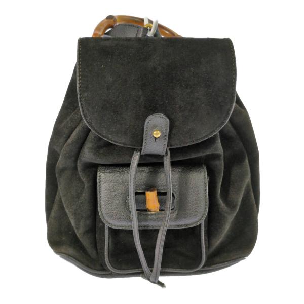 (限定値下げ) GUCCI グッチ バンブー ドローストリング ミニ レザー バッグパック リュック...