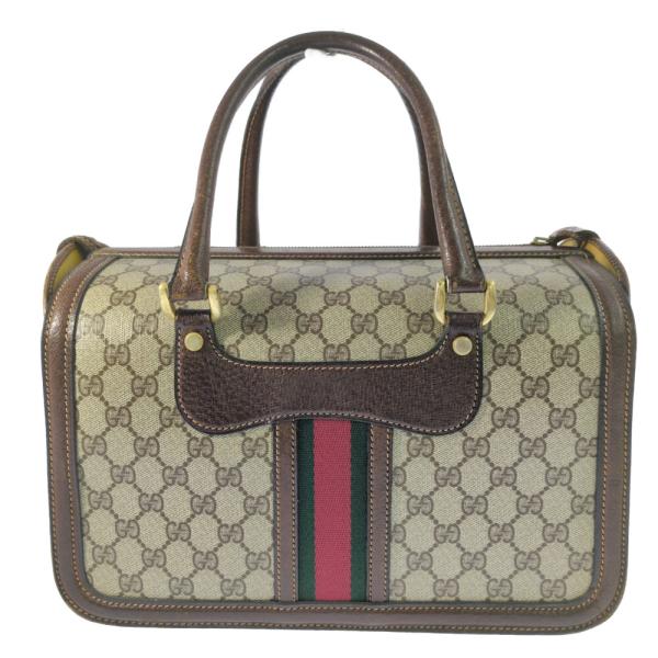 GUCCI グッチ GGプラス・オールドグッチ・キー付 ボストンバッグ/ベージュ/翌日配送可/b25...