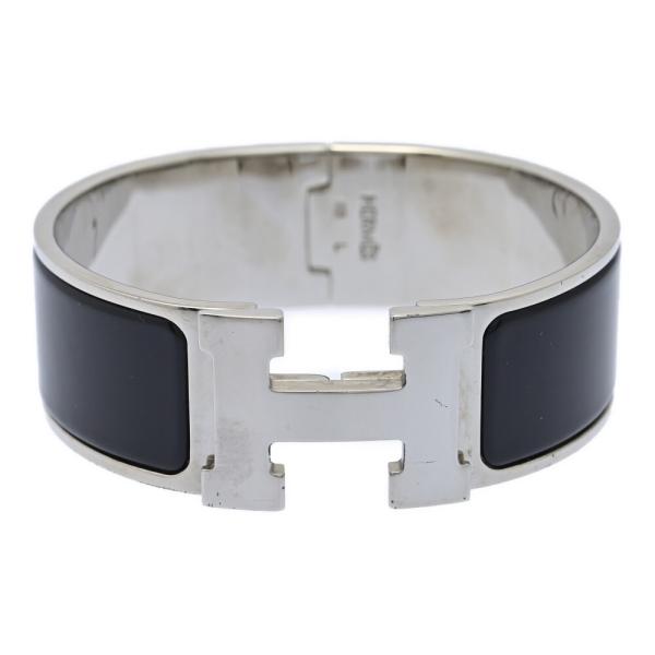 (ラスト1点) HERMES エルメス クリッククラックGM・＃L Hロゴバングル/合金/メッキ-5...