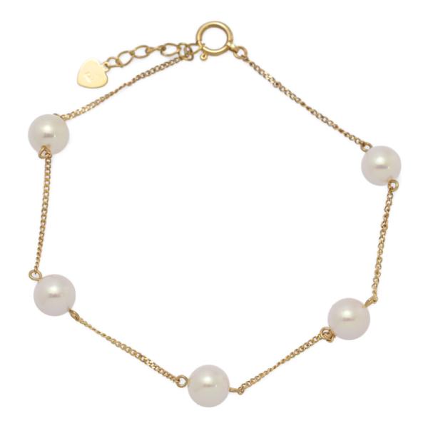 Φ6.5?/5Pステーションセッティング アコヤ真珠/Japan Pearl パール ブレスレット/...