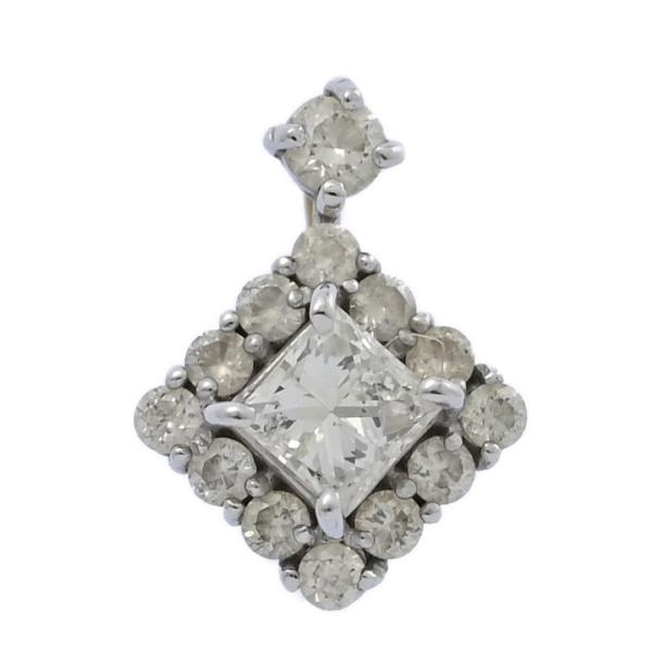 0.17ct/FD:0.14ct/ダイヤモチーフ プリンセスシェイプ ダイヤモンドペンダントトップ/...