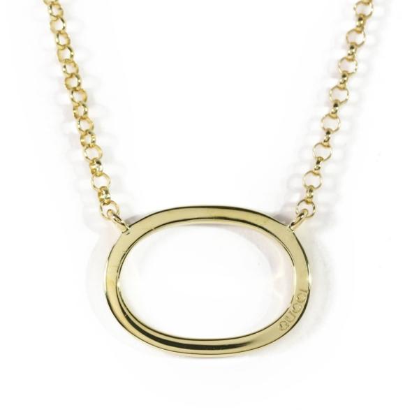 グッチ サークルモチーフ チェーンネックレス・ペンダント/K18YG/750-6.4g/イエローゴー...