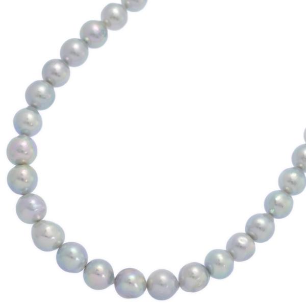 Φ8.5-9.0mm/白蝶真珠/シロチョウ/サウスシーパール/養殖真珠 ブルー パールネックレス・ペ...