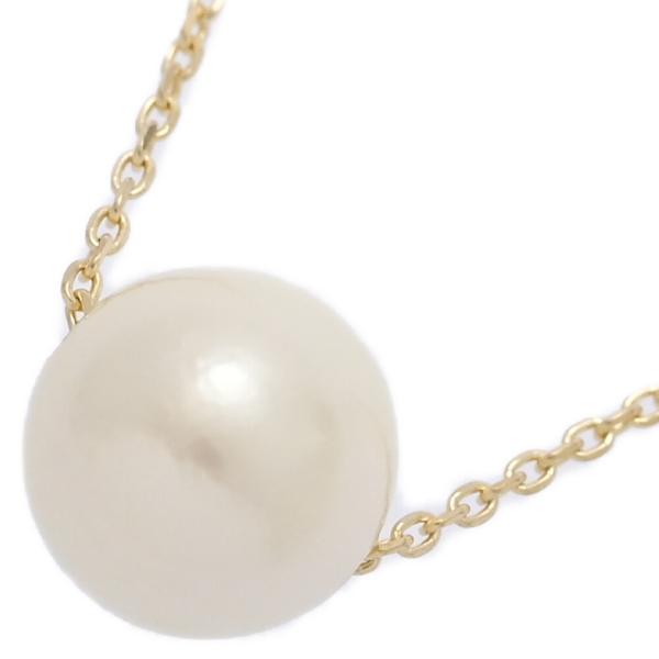 美品 1点モノ 8.2mm 1粒 アコヤ真珠  パール ネックレス ペンダント K10YG/416-...