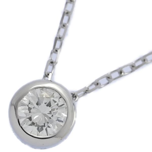 0.15ct/1粒 ダイヤモンド シンプル ネックレス ペンダント/K18WG/750-1.1g/ホ...