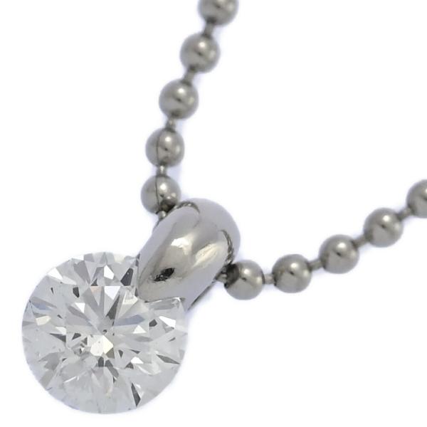 0.419ct/美品 シンプルライン 1粒 ダイヤモンド ネックレス ペンダント/Pt900-Pt8...