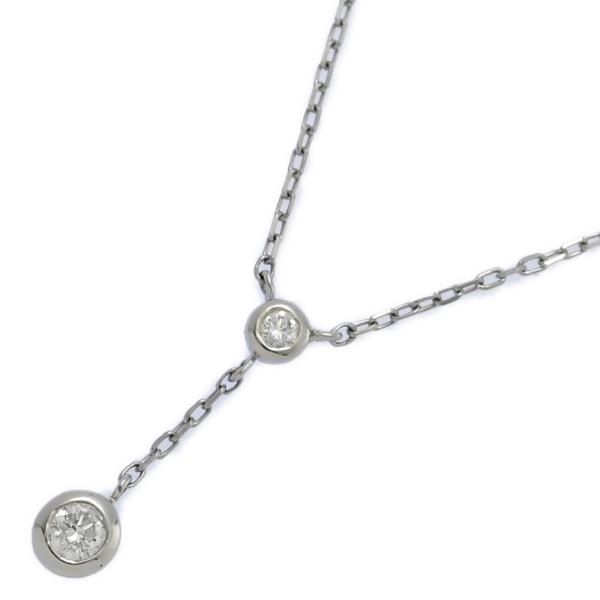 0.13ct/MICHEL KLEIN ミッシェルクラン 2粒 ダイヤモンド ネックレス ペンダント...