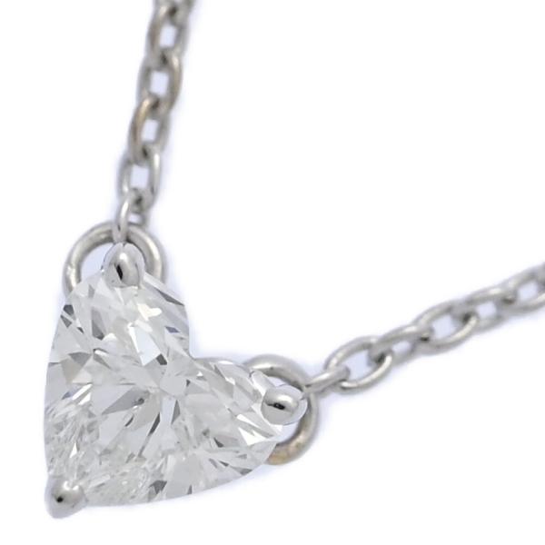 美品 1点モノ 0.29ct 1粒 ハートモチーフ ダイヤモンド ネックレス ペンダント K18WG...