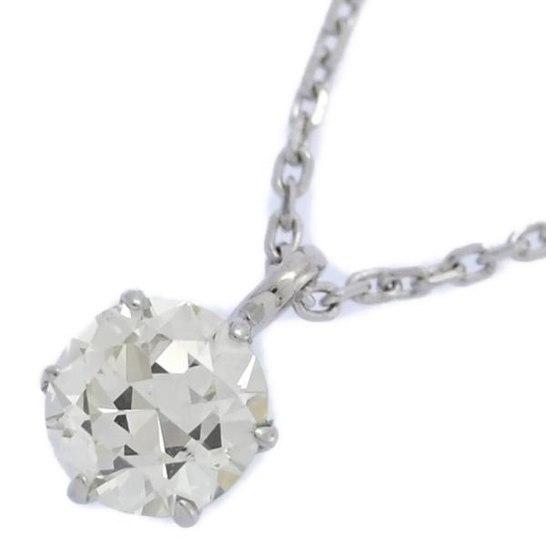 美品 1点モノ 0.30ct 1粒 シンプルデザイン ダイヤモンド ネックレス ペンダント K18W...