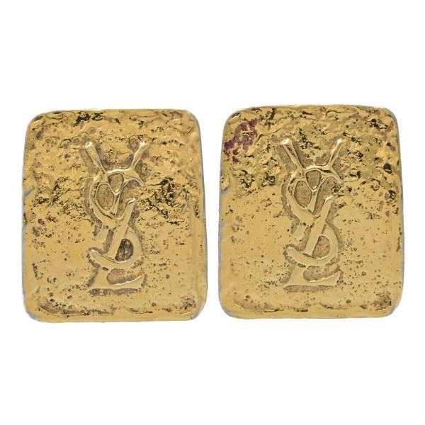 Yves Saint Laurent イヴサンローラン YSLロゴ スクエアモチーフ イヤリング 合...