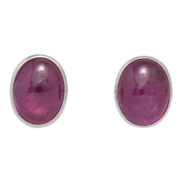 美品 大粒 RU0.348ct/FD:0.31ct/スリランカ カボションカット ルビー ペアスタッ...