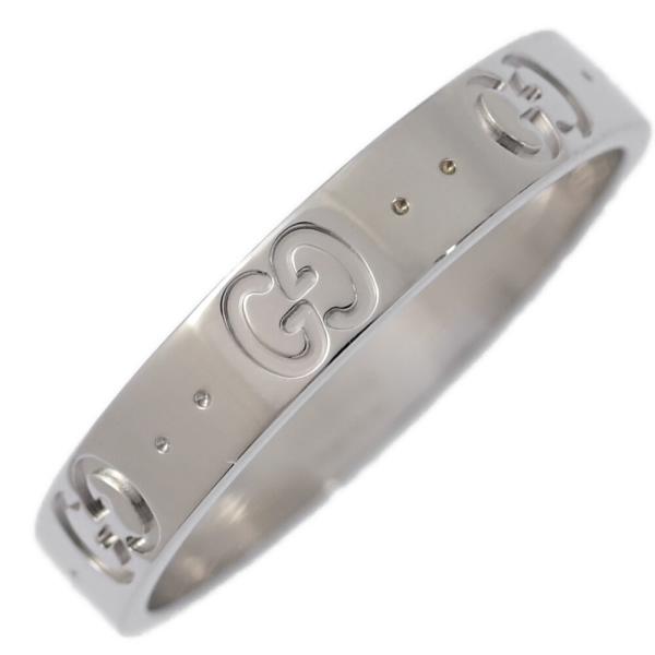 GUCCI グッチ アイコンリング・指輪/K18WG/750-4.2g/20号/#60/ホワイトゴー...