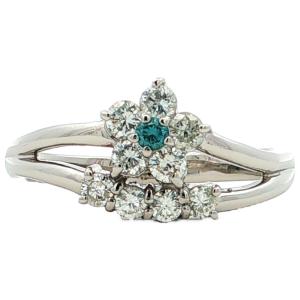 1.27ct 0.47ct ハーフエタニティセッティング レッド 1P トルマリン 
