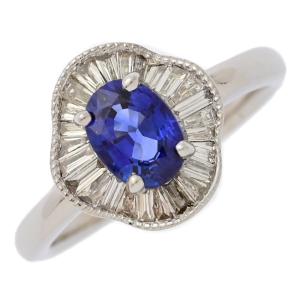 プラチナサファイアリング10号 Pt900 天然ブルーサファイアリング 10号 約12.6g 4.34ct ダイヤモンド