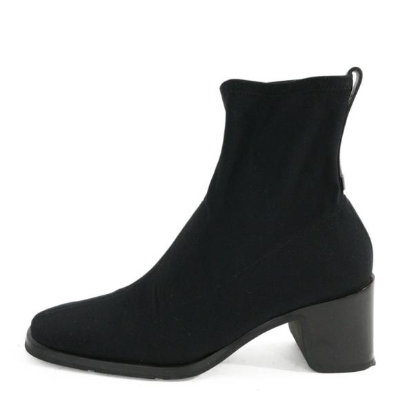 グッチ ロゴプレート アンクル丈 ショートブーツ靴/39/ブラック×シルバー/GUCCI 翌日配送可...